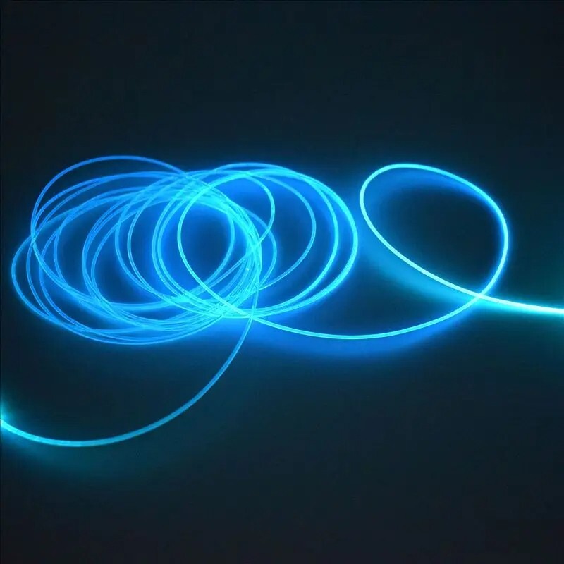 Transparent Super Bright Solid Core Side Glow Optic Fiber 1.5~12mm Thick Cable gallery