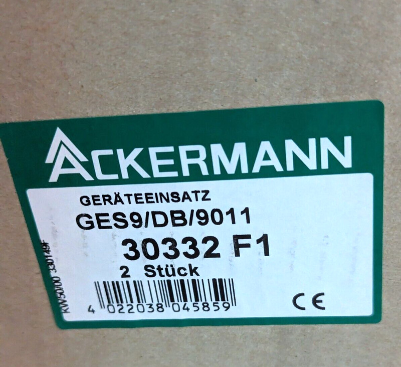 Ackermann GES9/DB/9011 device insert * 2 pieces * new original packaging gallery