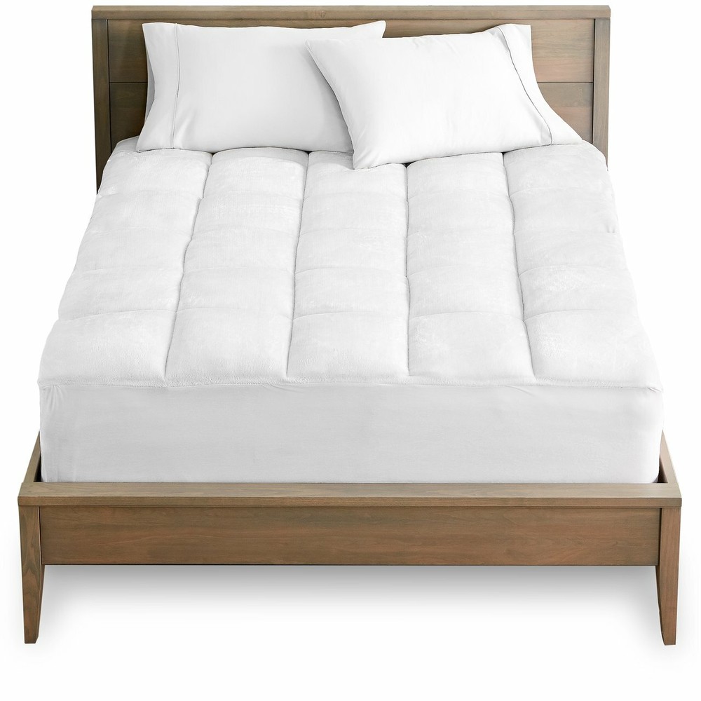 Reversible Mattress Pad Microfiber Hypoallergenic All Seasons Microplush Fleece