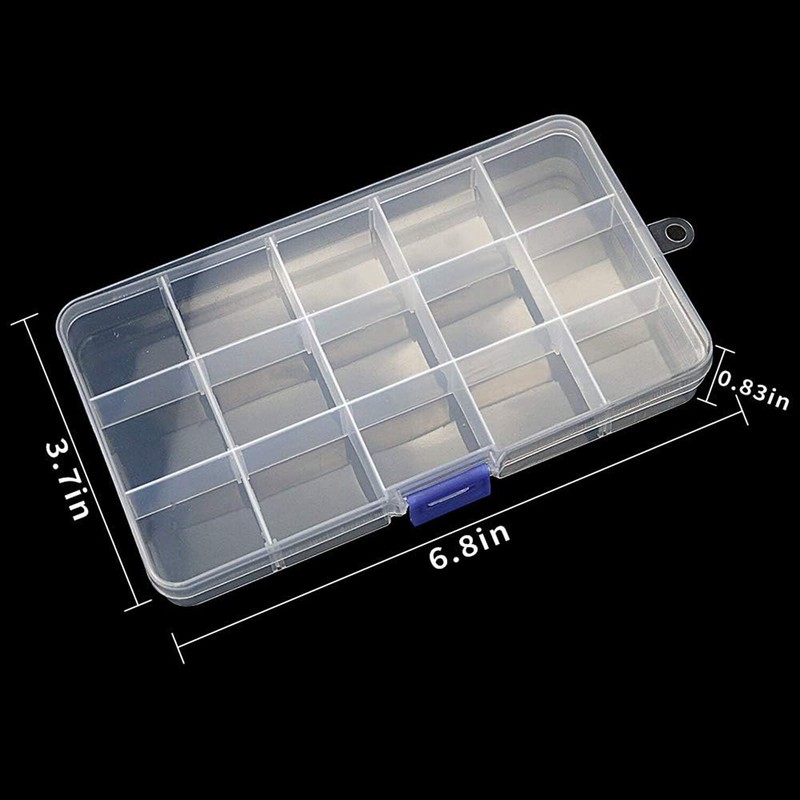 2-32PC Clear Jewelry Box Plastic Bead Storage Craft Container Earrings Organizer gallery