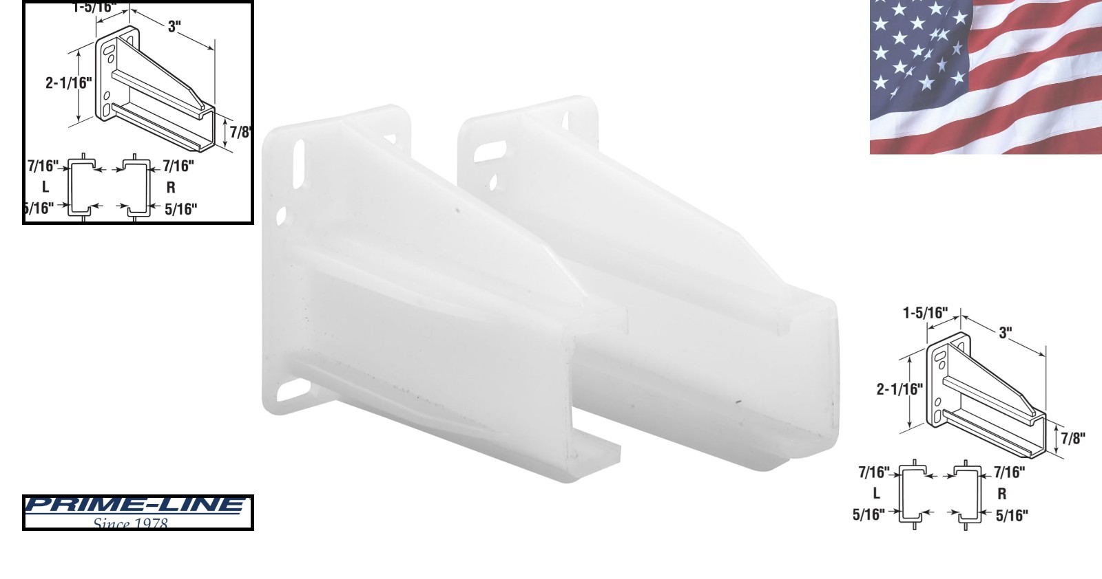 White Drawer Track Back Plates - Durable Support for Side-Mounted Glides gallery