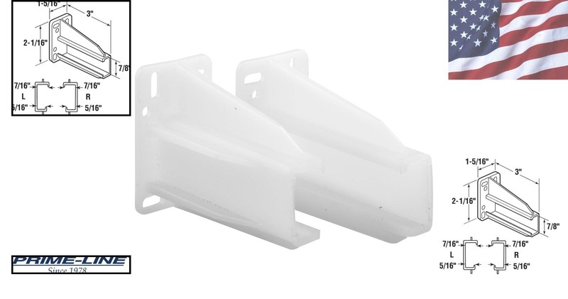 White Drawer Track Back Plates - Durable Support for Side-Mounted Glides gallery