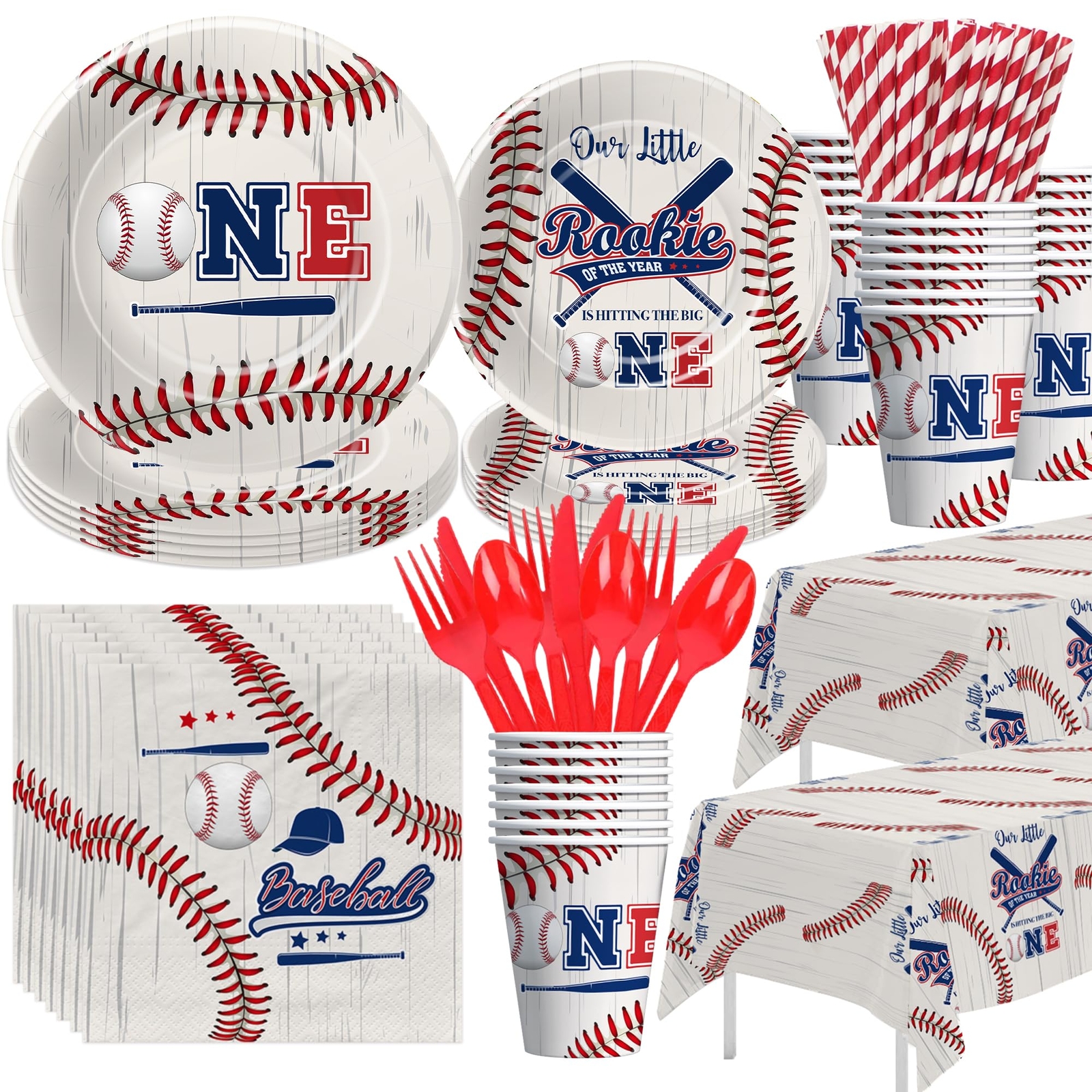 Baseball First Birthday Party Supplies - Rookie of The Year 1st Birthday Deco... gallery