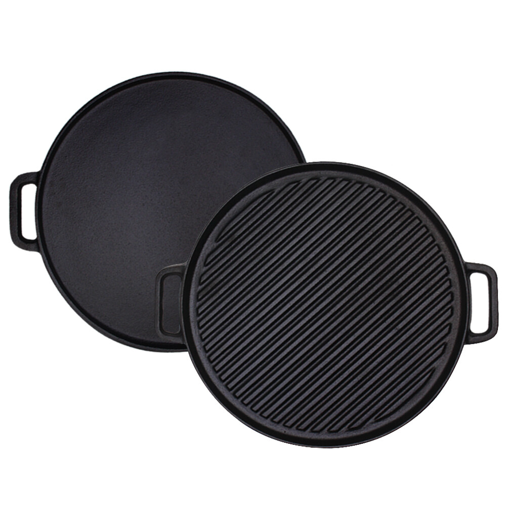 Cast Iron Reversible Grill/Griddle 12-Inch Double Handled Cast Iron Griddle gallery