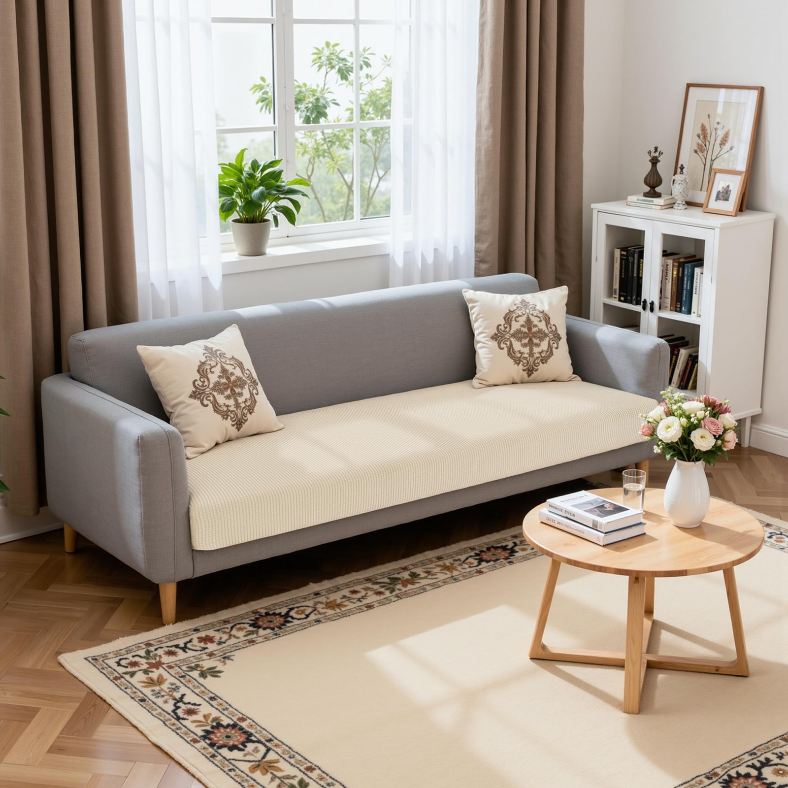 Hokway Stretch Couch Cushion Slipcovers X-Large Reversible Cushion Replacemen... gallery