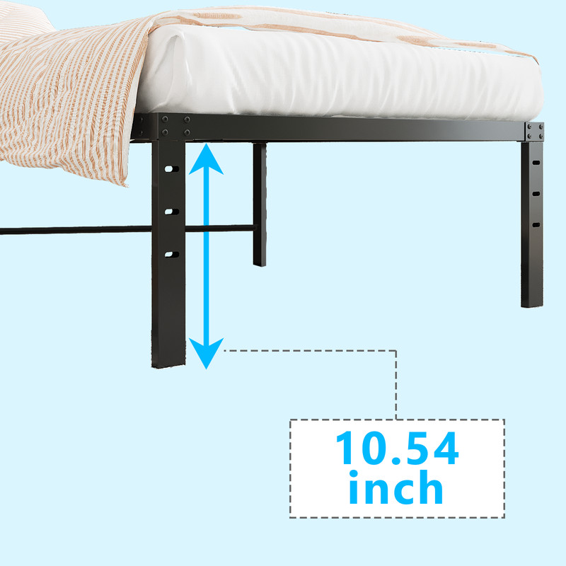 Black Twin Size Simple Basic Platform Metal Bed Frame - 12 Inch Bed Height gallery