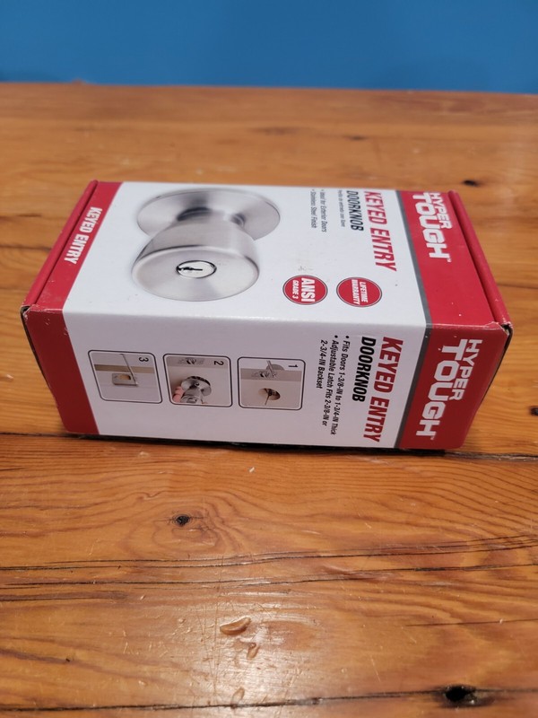 Hyper Tough Keyed Entry Doorknob Stainless Steel Finish ANSI Grade 3 Brand New! gallery