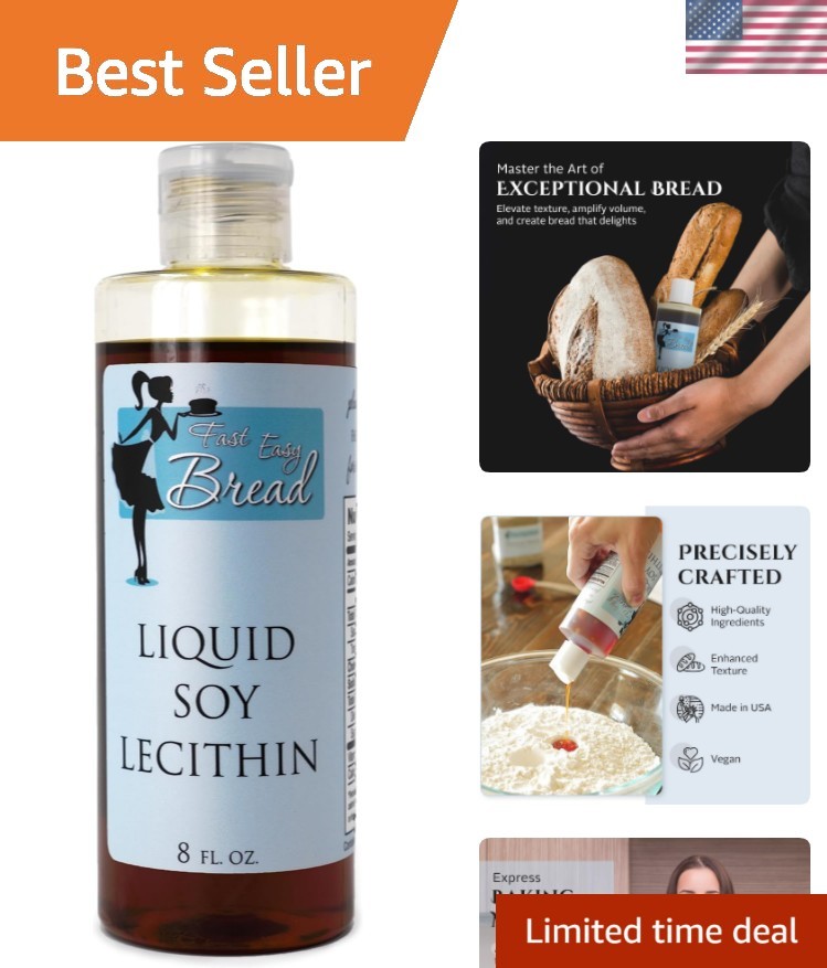 Soy Lecithin Liquid 8 oz | Easy-to-Use | Available in Mess-Free Squeezable Bo... gallery