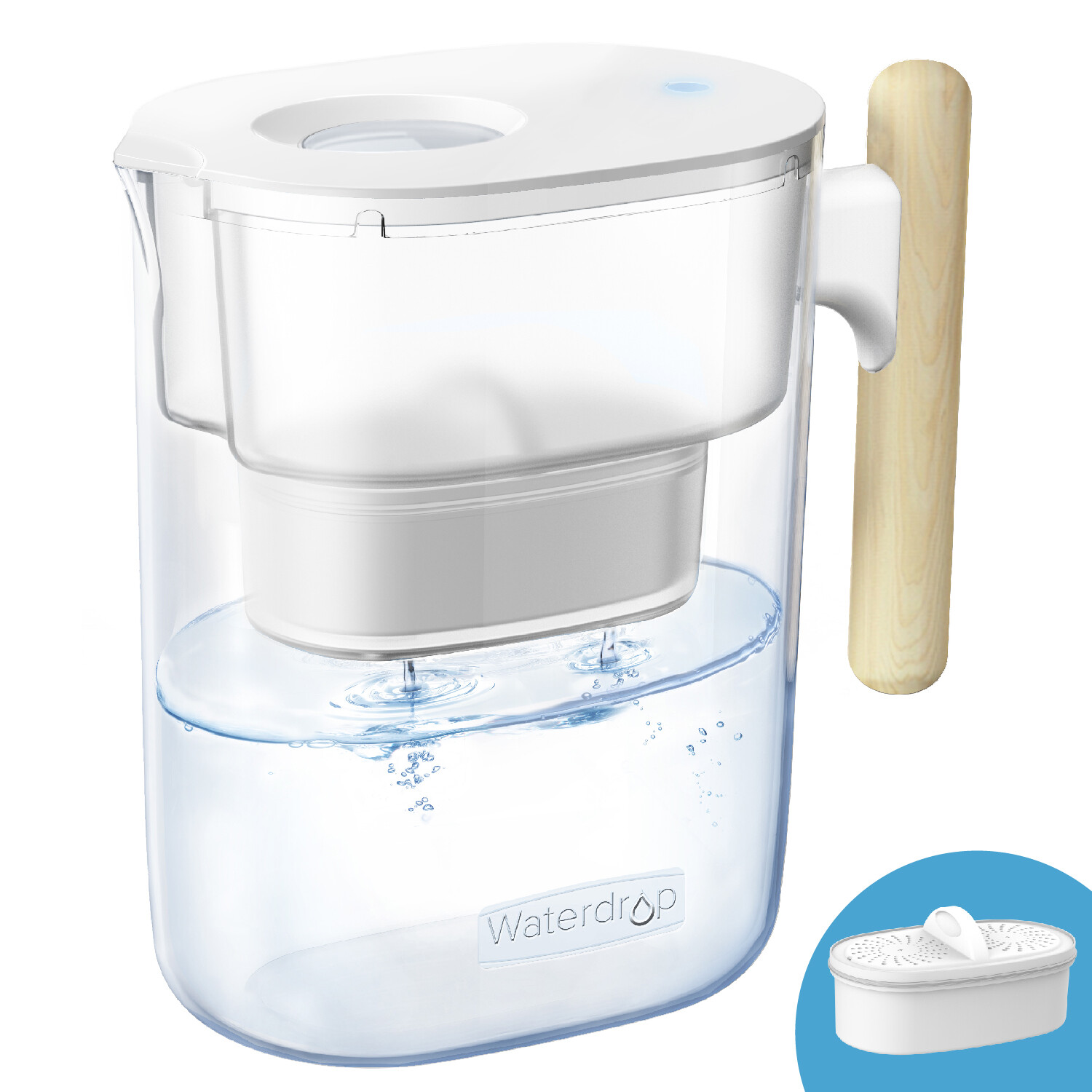 Waterdrop Chubby 10-Cup Water Filter Pitcher, NSF Certified,Long-Lasting 200 gal gallery