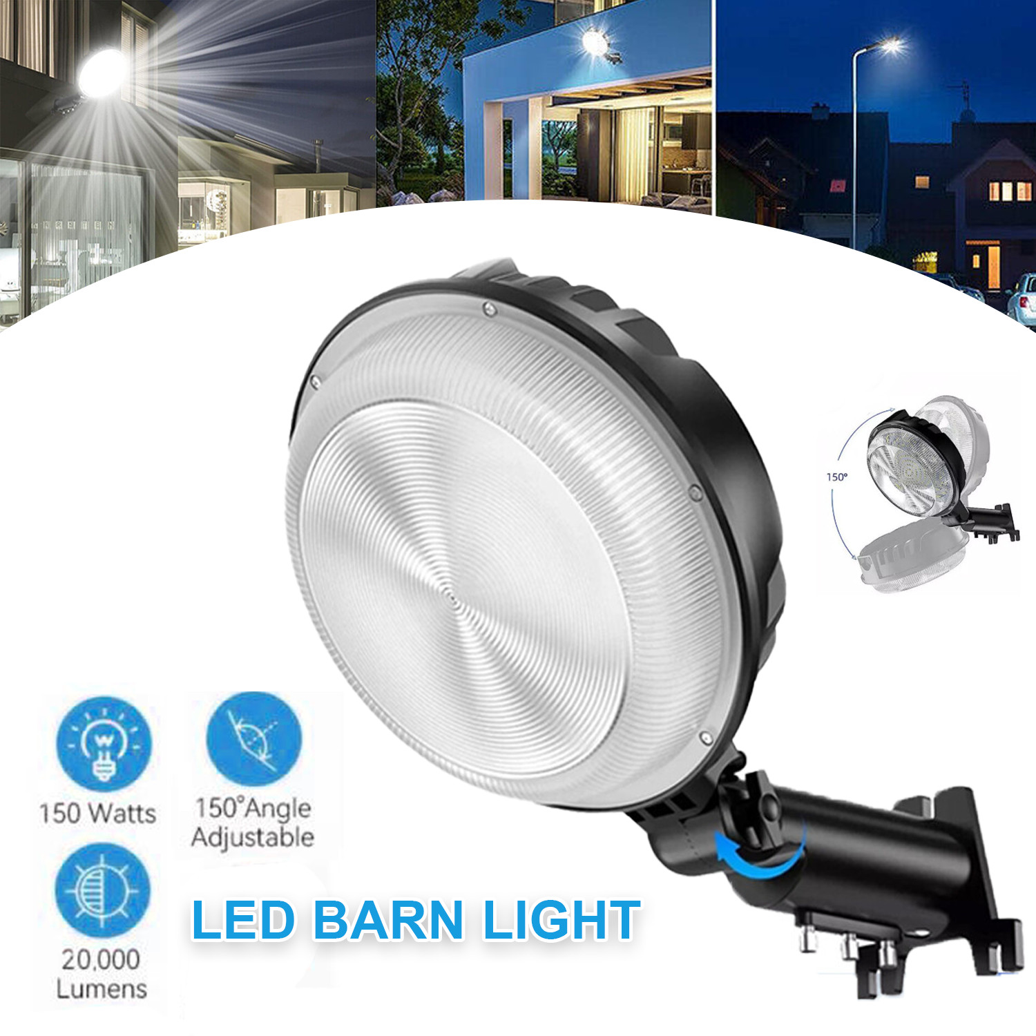 600W LED Barn Yard Street Outdoor Security Dusk to Dawn Waterproof Flood Light gallery