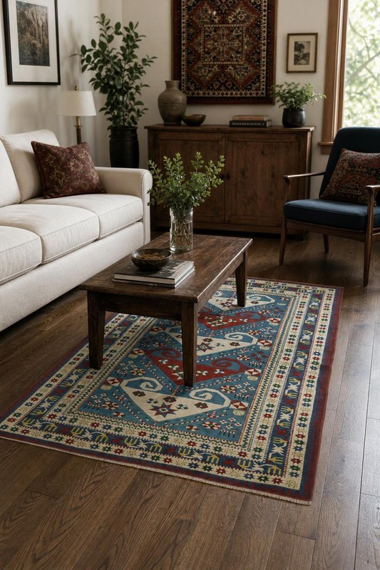 Classic Elegance 5x7 in a Multicolor Anatolian Geometric Wool Area Rug gallery