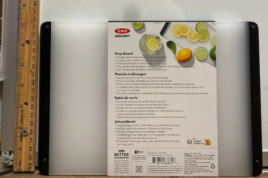 OXO Good Grips Compact Food Preparation Cutting Board Double-Sided 10.75”x7.23” gallery