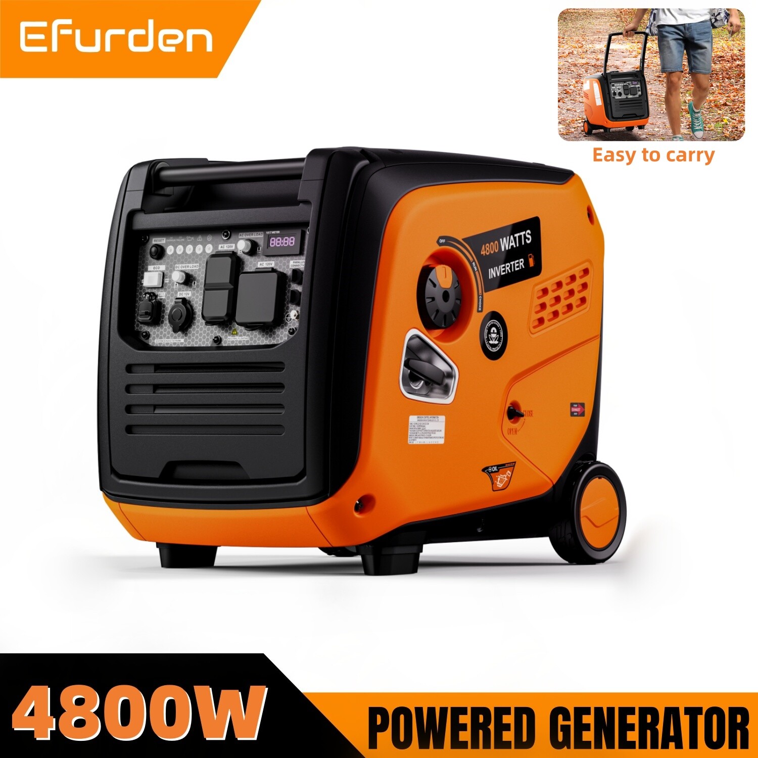 4800-W Super Quiet Portable RV Ready Gas Inverter Generator 223CC Outdoor Power gallery