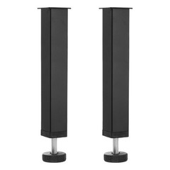 2Pcs Adjustable Height Center Support Leg 8″ Bed Support Legs Black