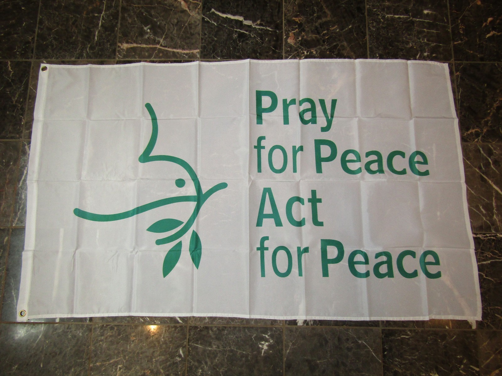PRAY FOR PEACE DOVE FLAG 3' x 5' - PRAY FOR PEACE FLAGS 90 x 150 cm - BANNER 3x5 gallery