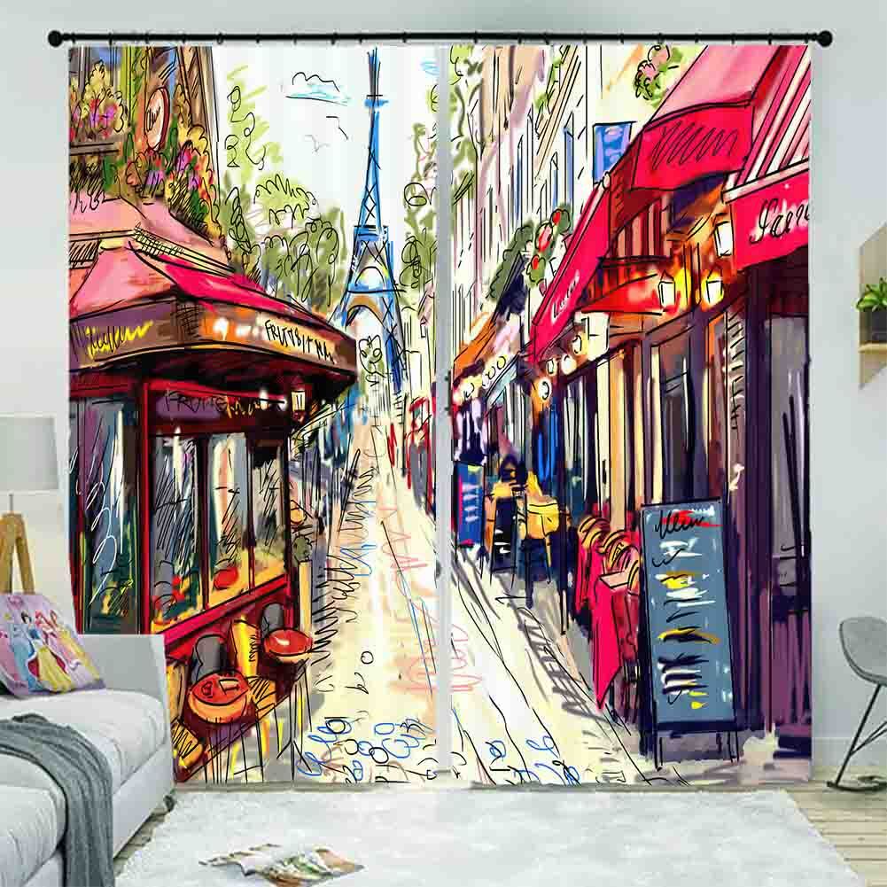 Dull Layer Slate 3D Curtain Blockout Photo Printing Curtains Drape Fabric gallery