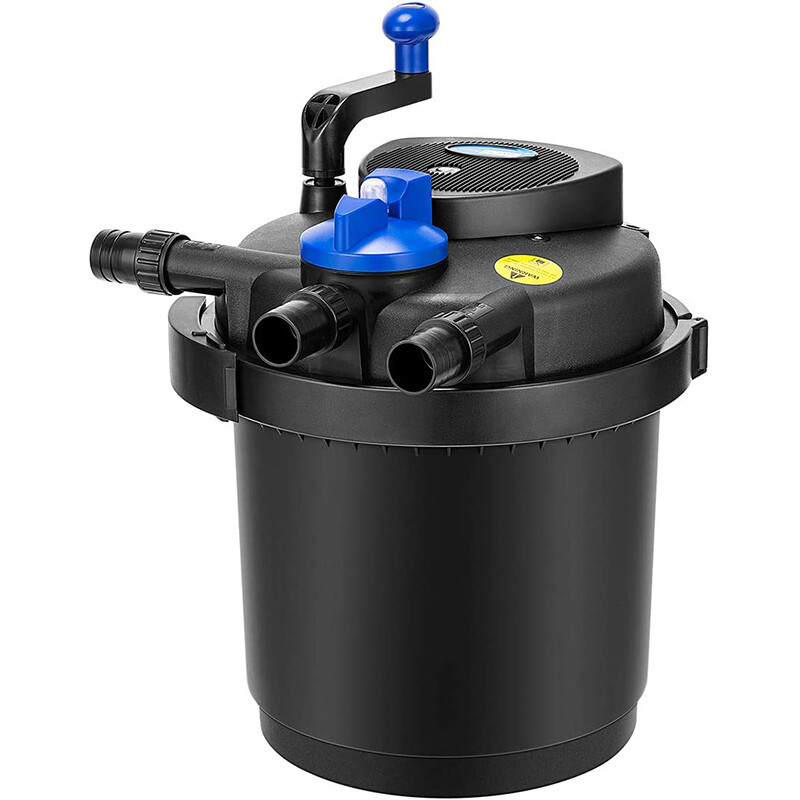 Pond Pressure Bio Filter 1600GAL W/ 13W UV Sterilizer Light 6000 L/H Koi Water gallery