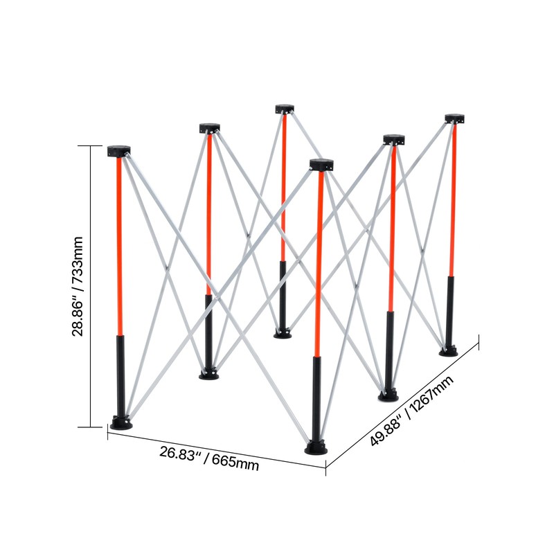 Portable Folding Workstand 4.15 x 2.18ft Collapsible Work Stand 2500lbs Capacity gallery