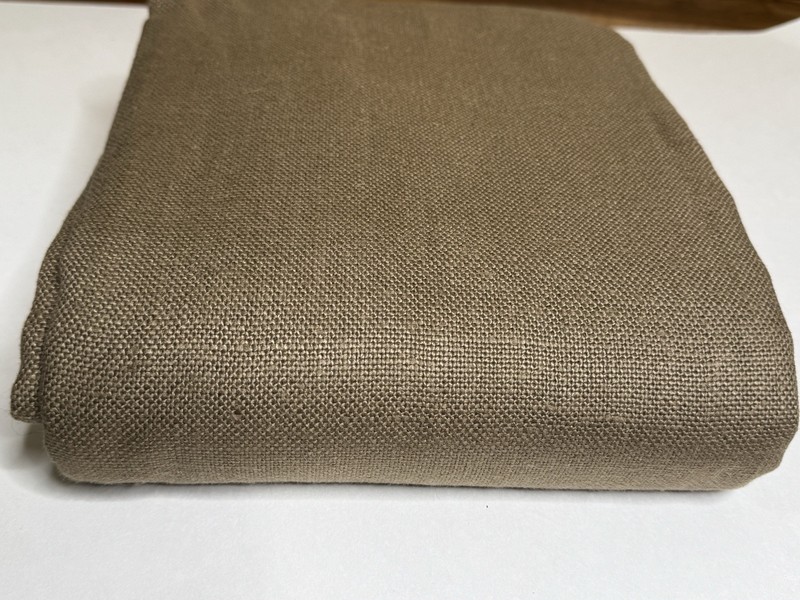Restoration Hardware Heavyweight Textured Belgian Linen Drape RP 50 x 84 Mocha gallery