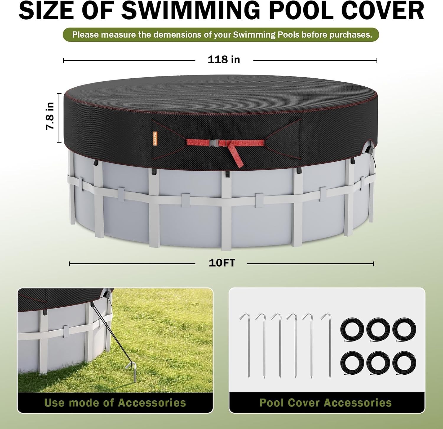 10 Ft Round Pool Cover, Solar Covers for Above Ground Pools, Stock Tank Pool gallery