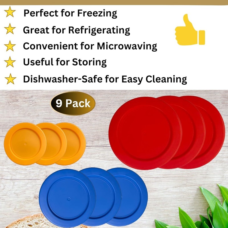 Blue, Red Replacement Lids/Covers for Pyrex, Anchor Hocking & KlareWare gallery