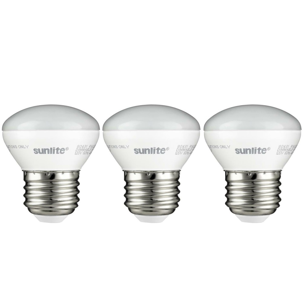 3 Pack Sunlite LED R14 Mini-Reflector Floodlight 4W 25W Equal, Medium Base 2700K