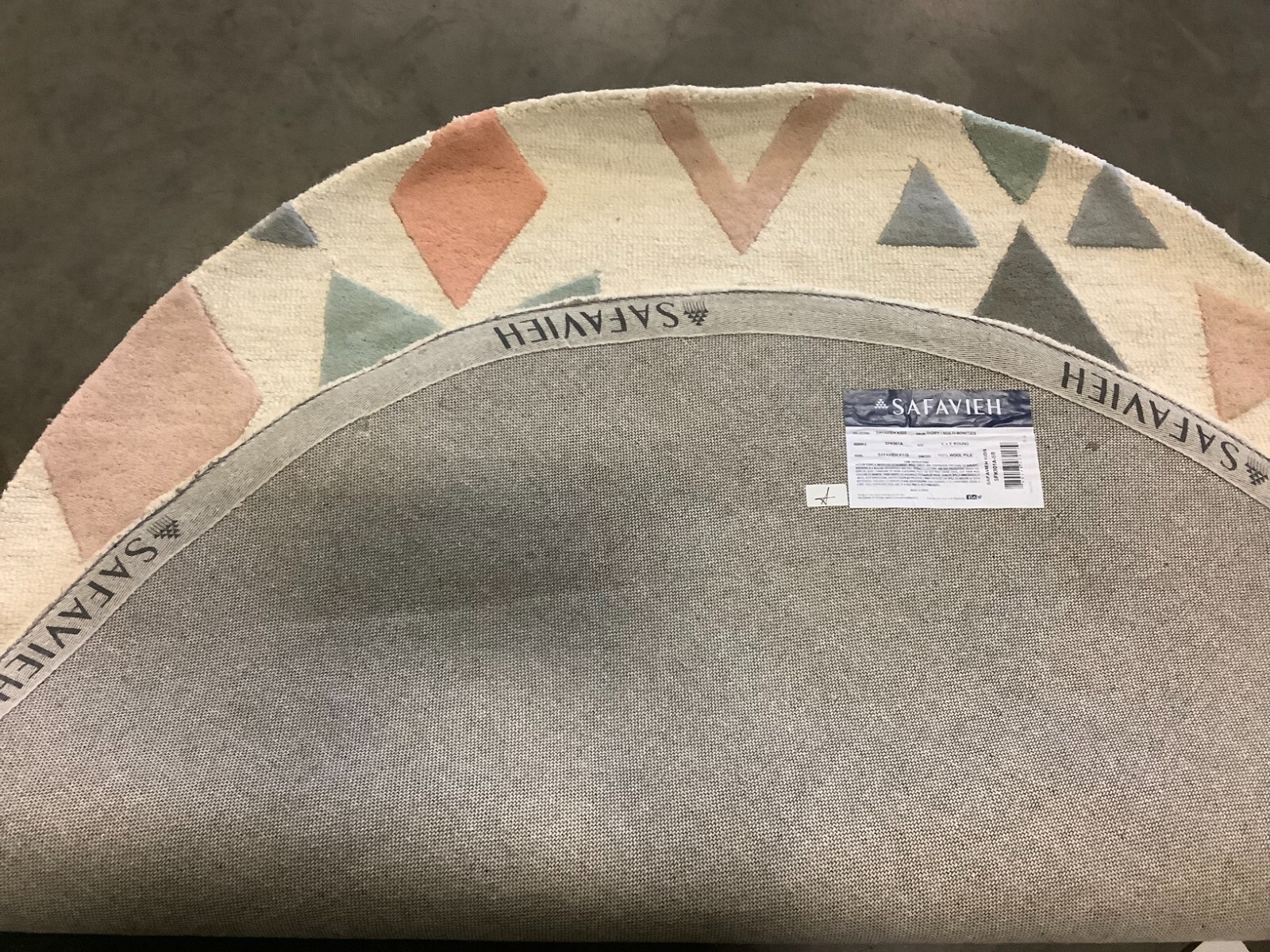 IVORY / MULTI 5'-0" x 5'-0" Back Stain Rug, Reduced Price 1172675579 SFK901A-5R gallery