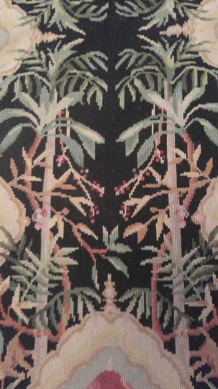 Aubusson Needlepoint Rug Elephants Monkeys People 68½ x 44 gallery
