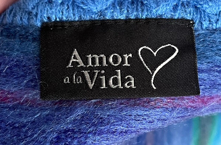 Amor a la Vida Alpaca Blend Throw Blanket Striped Blue Coastal NWOT 44x60 gallery