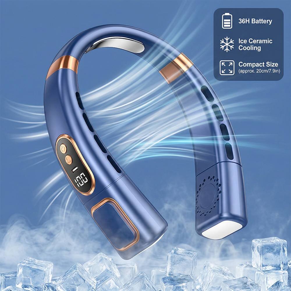 Personal Air Conditioner 8000mAh Neck Fan Rechargeable 5-Speed Portable Neck Fan gallery