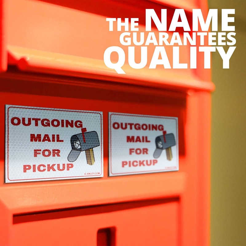 Anley Reflective Outgoing Mail for Pickup Magnet Sign 4x6 In (3 Pack) gallery