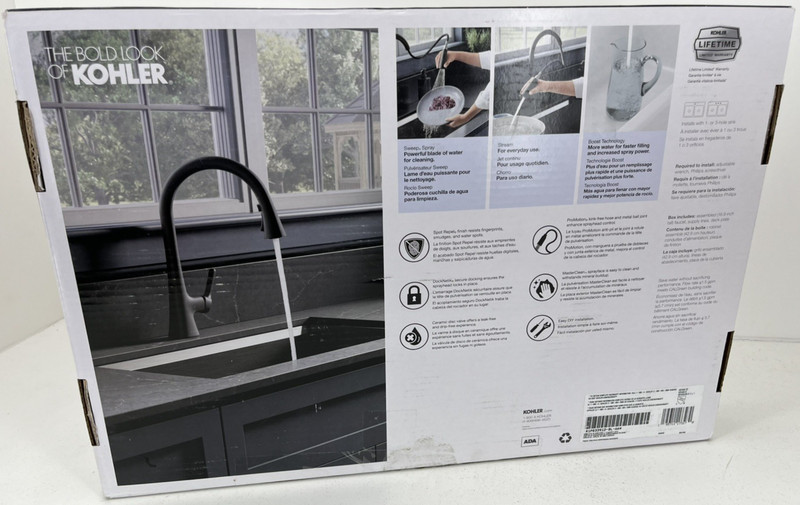 Kohler R33912-BL Guild Pull-down Kitchen Sink Faucet Matte Black gallery