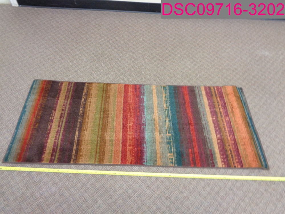 Mohawk Home Boho Stripe 11672 Multi Color Area Rug Runner, 2' x 5'.