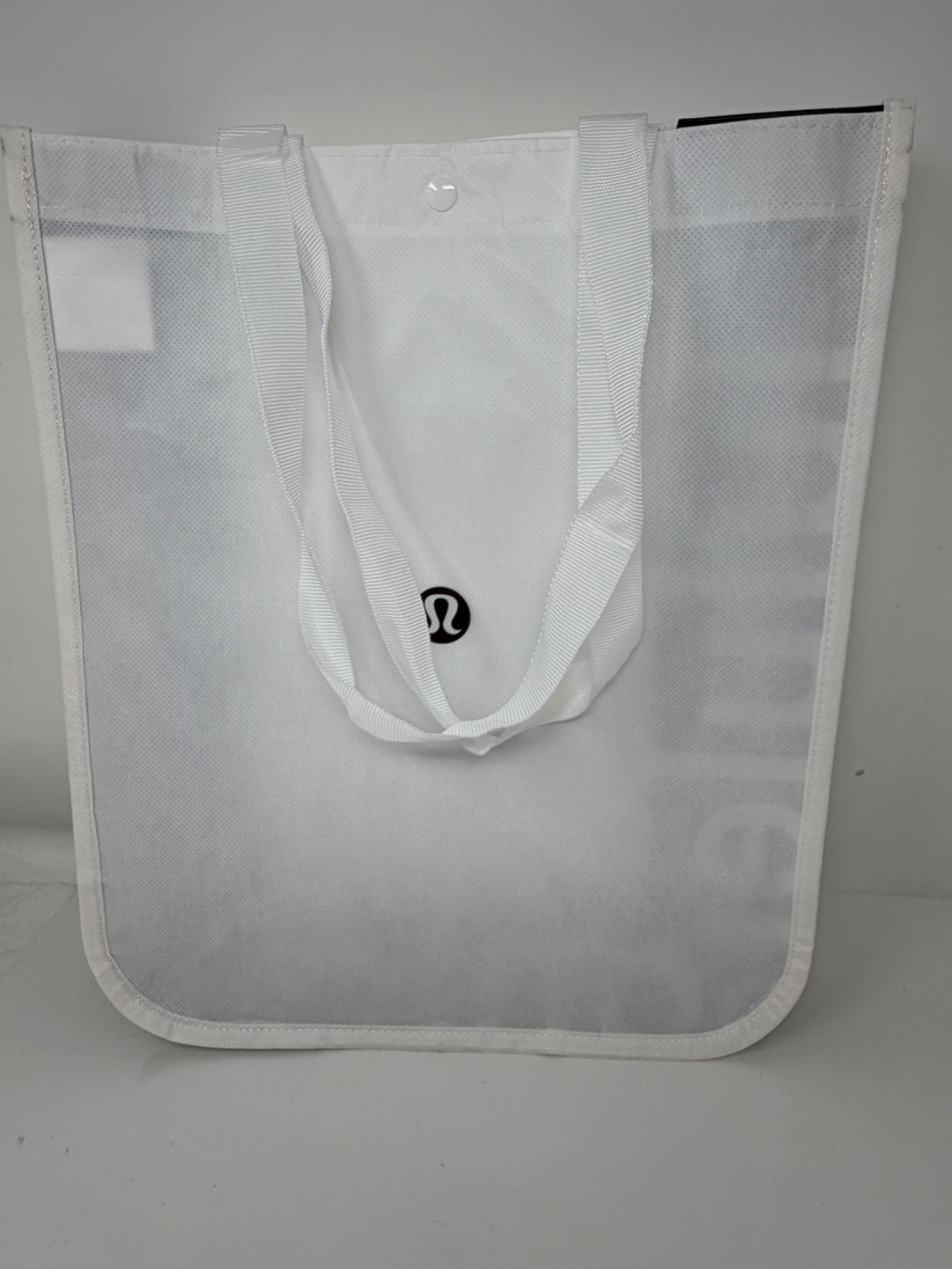 Lululemon Reusable Shopping Gift Bag Yoga Tote White 14"x16"X6" gallery