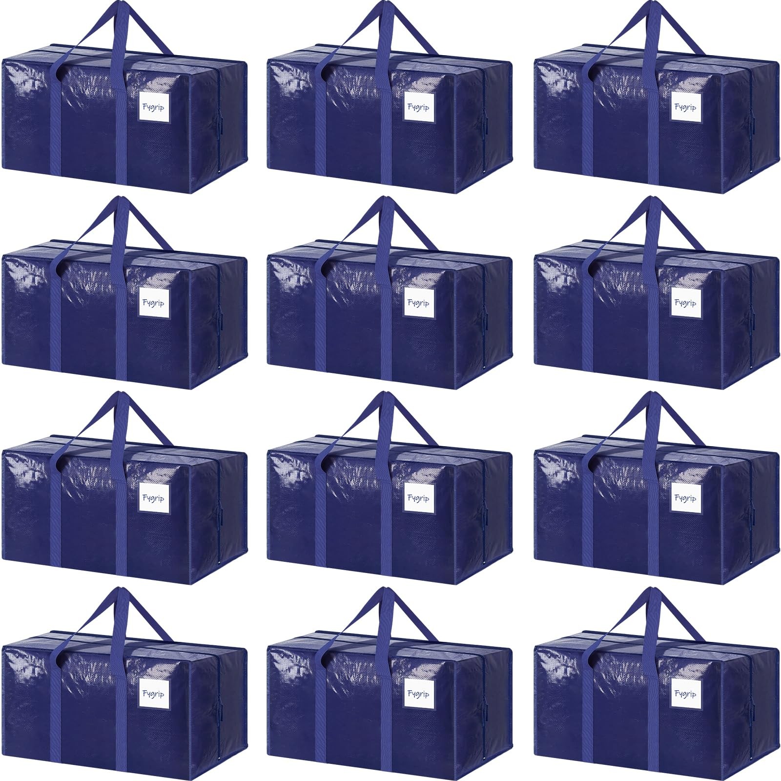 12 Pack Extra Heavy Duty Large Moving Bags with Strong Zipper & Comfortable H... gallery