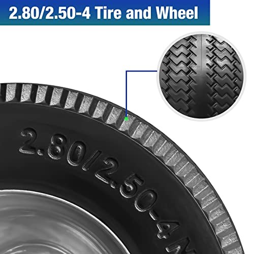 8.5" Flat Free Solid Polyurethane Tire and Wheel PU Airless Tires 2.80/2.50-4 gallery