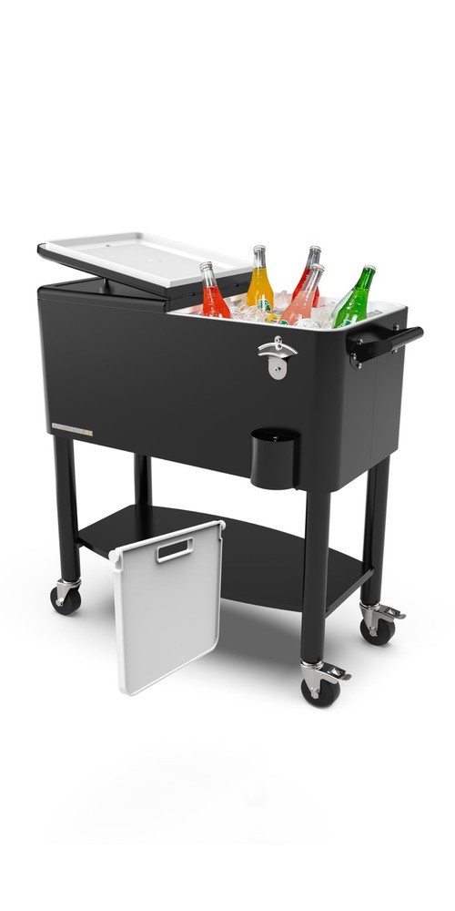 Permasteel Party Cooler with Divider, Spacious 80-Qt Capacity, Chills 36hrs, ...