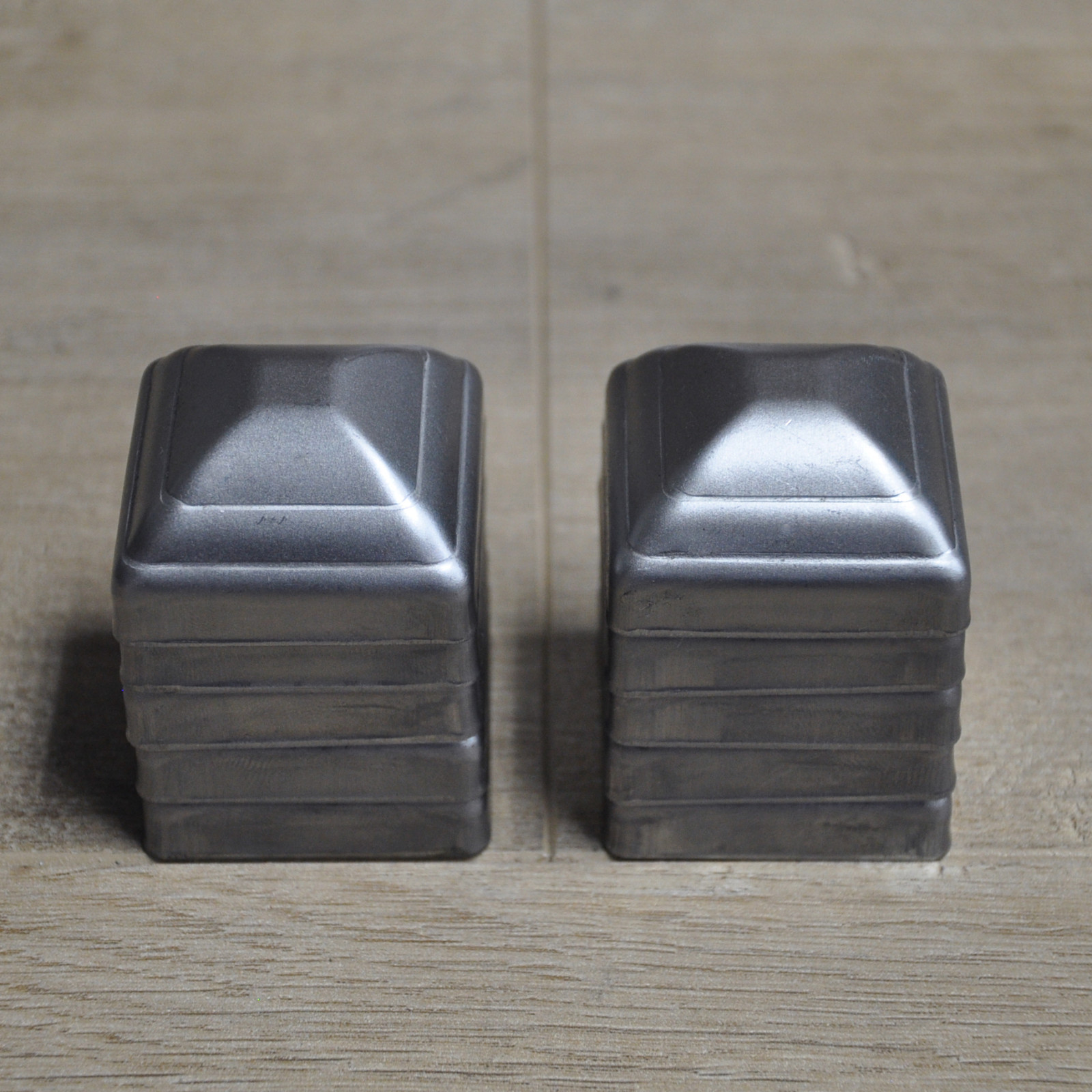 1-1/2" Post Cap Pressed Dome Steel Metal Square for Gate Fences | 10 Pack gallery