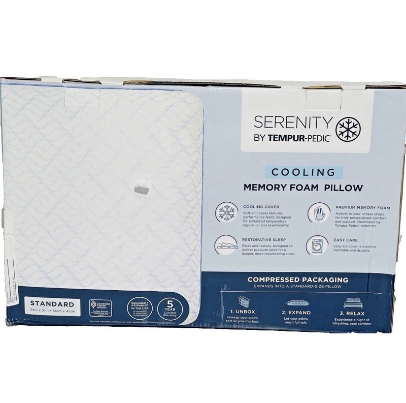Serenity by Tempur-Pedic Cooling Memory Foam Pillow - Standard gallery