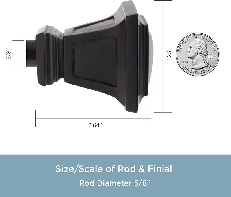 Sturdy Adjustable Curtain Rod in Matte Black – Perfect for All Rooms gallery