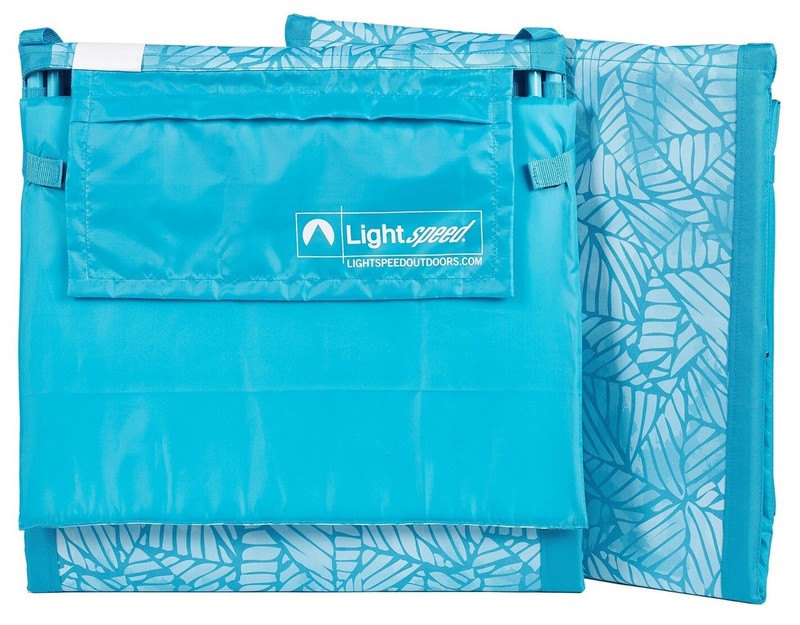2-Pack Lightspeed Outdoors Lightweight Lounger Park and Beach Chair (Aquamarine) gallery