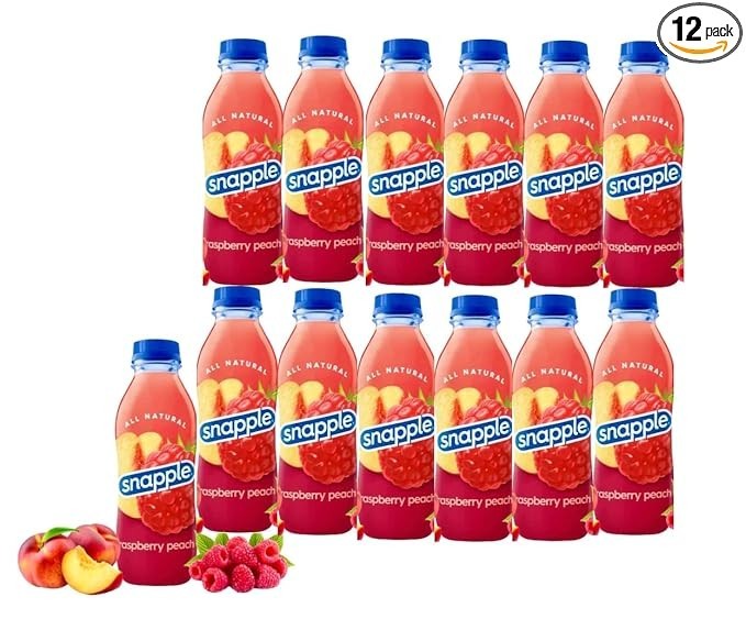 Snapple Raspberry Peach, 16 Fl Oz Recycled Plastic Bottle, Pack of 12 gallery