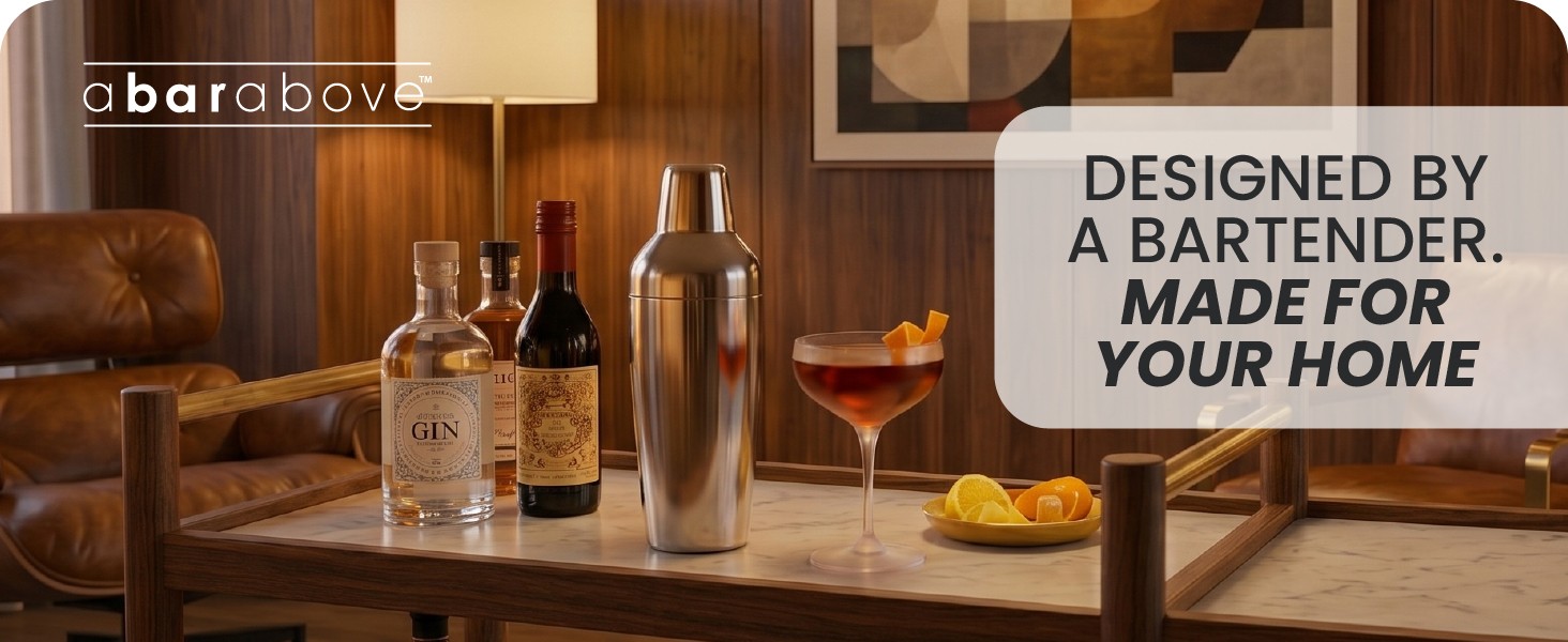 All-in-One Cocktail Shaker | 24oz Stainless Steel Cobbler Shaker with Precision gallery