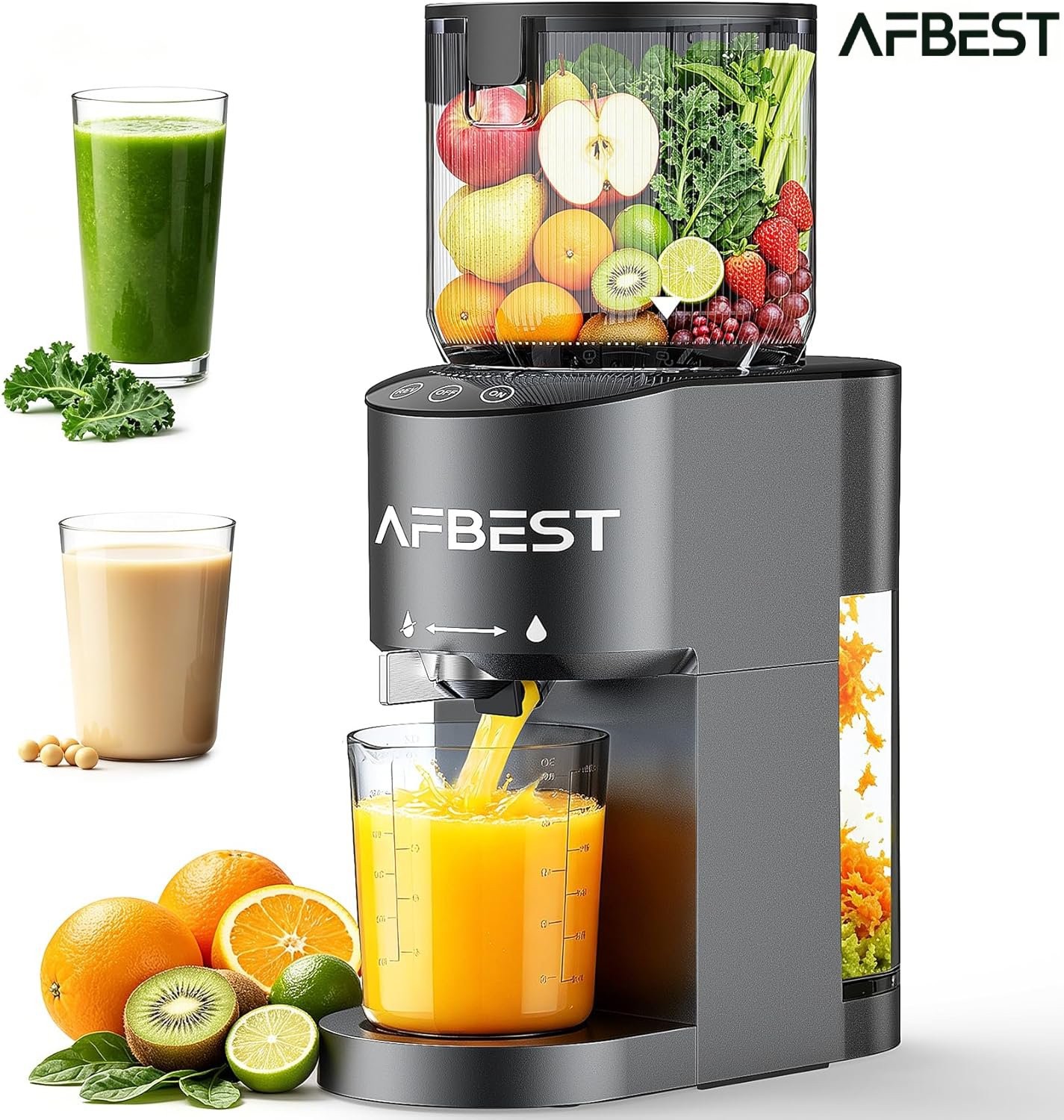 100 oz Cold Press Slow Juicer Machine Smart Touch 5.8" Extra Wide Chute BPA-free gallery