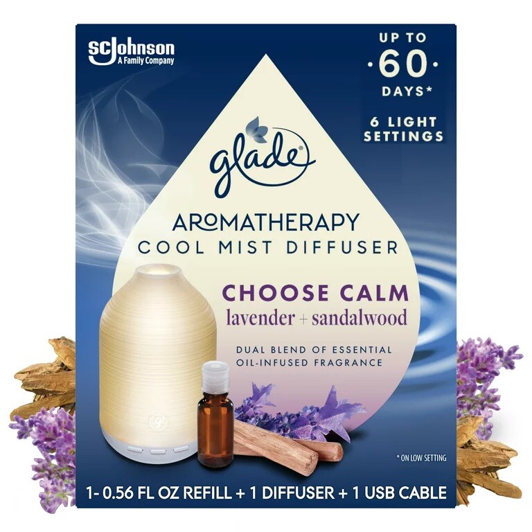 Glade Aromatherapy Diffuser & Essential Oil Air Freshener Choose Calm Lavender gallery