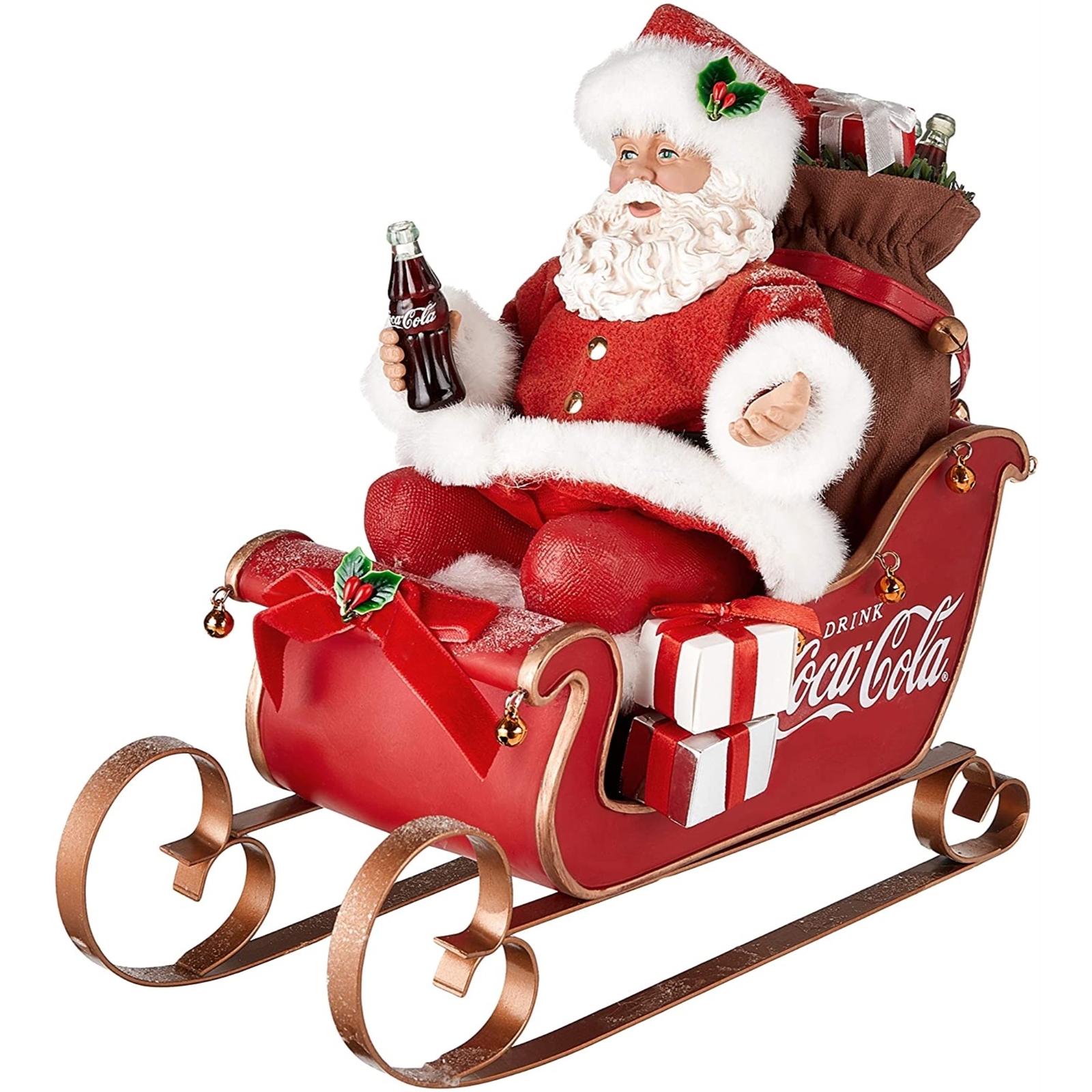 Kurt Adler (#CC5202) Coca-Cola Santa in Sleigh Tabletop Christmas Decoration, 10 gallery