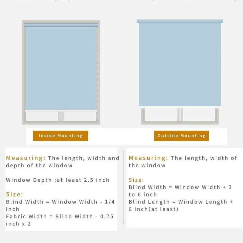 100%Blackout Waterproof Fabric Window Roller Shades,Thermal Insulated,UV Protect gallery