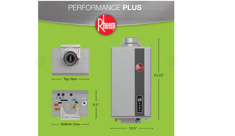 Rheem Performance Plus 9.5 GPM Smart Non-Condensing Indoor LP Tankless Wa Heater gallery