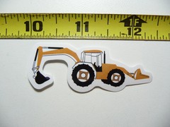 RIGHT FRONT END LOADER BACKHOE SMALL STICKER DECAL CONSTRUCTION FUNNY