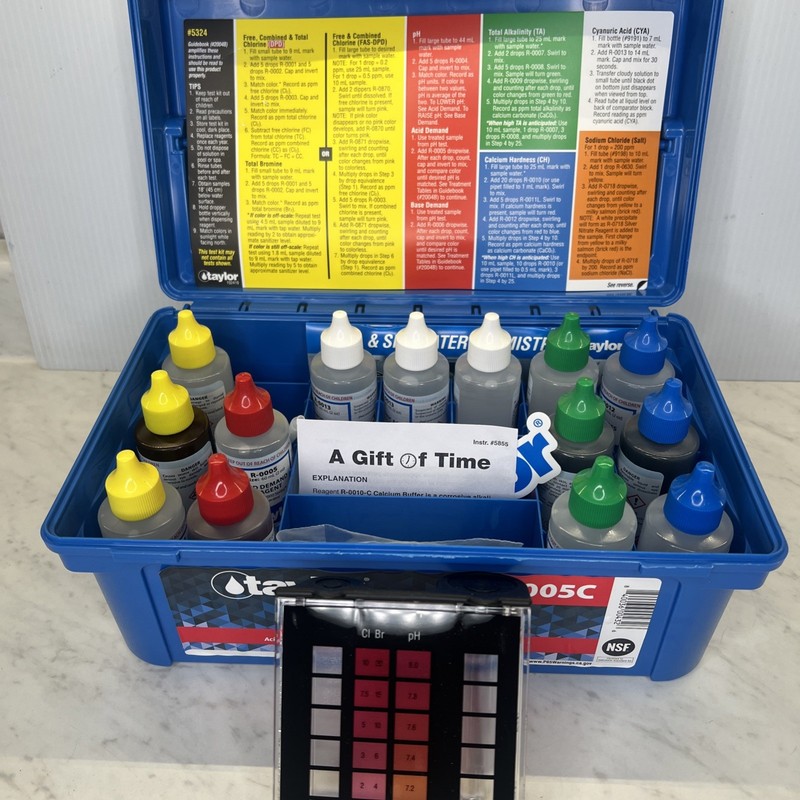 Taylor Complete Pool & Spa Test Kit - High Range K-2005C 2 oz Reagents gallery